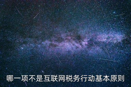 地稅工作如何適應(yīng)互聯(lián)網(wǎng)，哪一項不是互聯(lián)網(wǎng)稅務(wù)行動基本原則