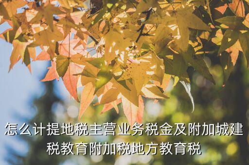 地稅附加費如何計算，附加費怎么算