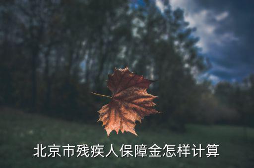2016年北京殘疾人保障金如何計(jì)算，北京市殘疾人保障金怎樣計(jì)算