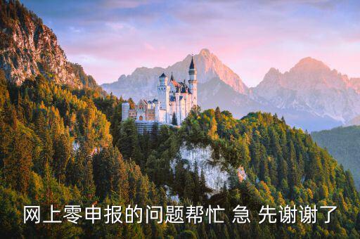 廣東如何網(wǎng)上0申報，網(wǎng)上零申報的問題幫忙 急 先謝謝了