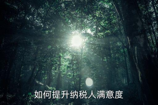如何提升納稅人服務(wù)滿意度，如何提高納稅人滿意度 中國稅務(wù)報(bào)