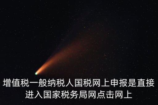 增值稅一般納稅人國稅網(wǎng)上申報是直接進(jìn)入國家稅務(wù)局網(wǎng)點擊網(wǎng)上