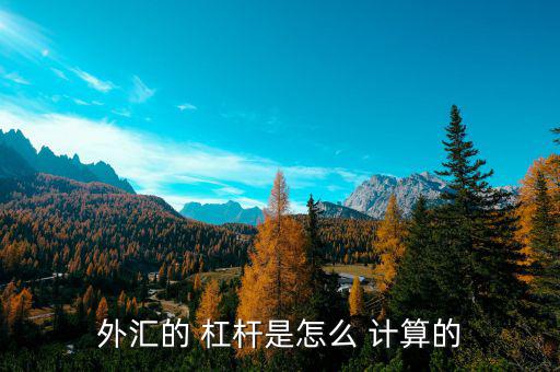 倫敦銀的杠桿怎么計算,外匯杠桿比例變化很大注意風(fēng)險有限