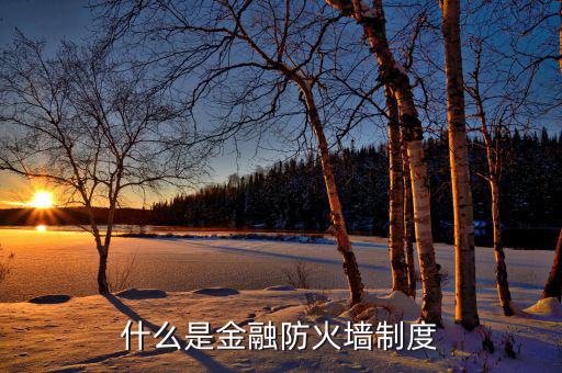 什么是金融防火墻，什么是金融防火墻制度