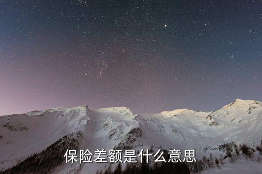 什么是保險差額，什么是價格差額賠付