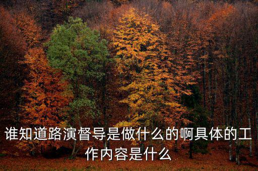 上證路演中心干什么的，誰知道路演督導(dǎo)是做什么的啊具體的工作內(nèi)容是什么