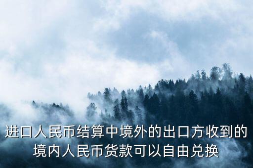 出國(guó)購物為什么不能轉(zhuǎn)換成美元，進(jìn)口人民幣結(jié)算中境外的出口方收到的境內(nèi)人民幣貨款可以自由兌換