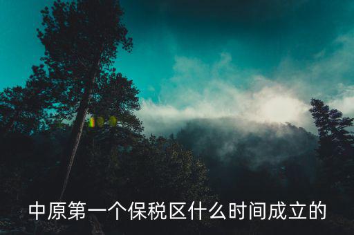 新泰保稅區(qū)什么時(shí)間投建，中原第一個(gè)保稅區(qū)什么時(shí)間成立的