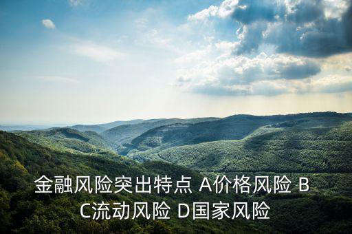 金融風(fēng)險(xiǎn)有什么特征，試述國(guó)際金融風(fēng)險(xiǎn)的特征