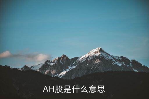含h股的a股什么意思，AH股是什么意思