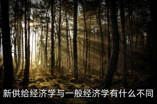 新供給經(jīng)濟學與一般經(jīng)濟學有什么不同