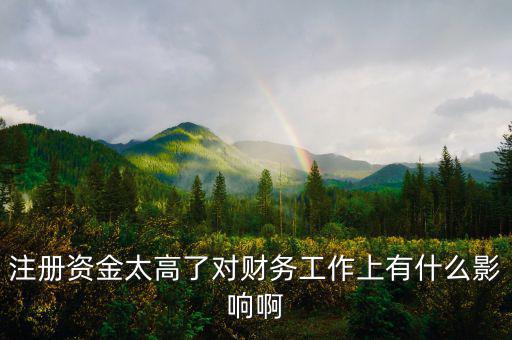 注冊(cè)資金高有什么風(fēng)險(xiǎn)，注冊(cè)資金太高了對(duì)財(cái)務(wù)工作上有什么影響啊