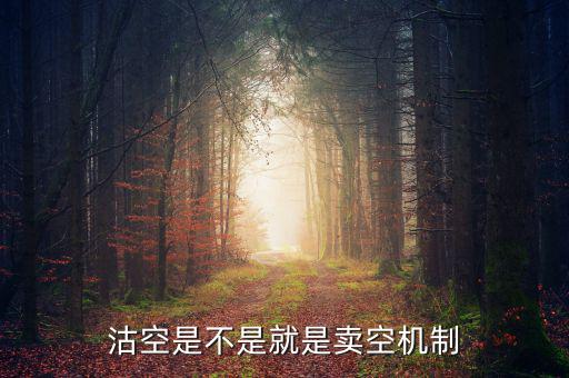 沽空機(jī)制是什么，什么是沽空沽空是什么意思