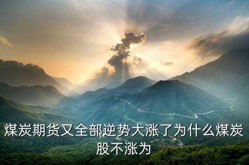 為什么煤炭股，煤炭期貨又全部逆勢大漲了為什么煤炭股不漲為