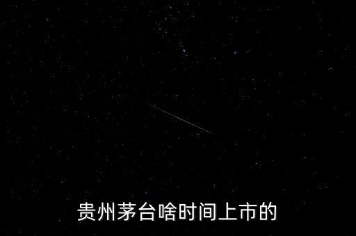 貴州茅臺什么時候上市，貴州茅臺啥時間上市的