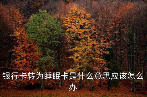 銀行卡睡眠什么意思，銀行卡轉(zhuǎn)為睡眠卡是什么意思應(yīng)該怎么辦