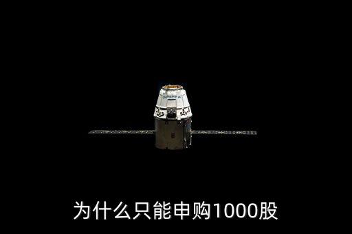 申購新股為什么只能申購1000股，為什么只能申購1000股