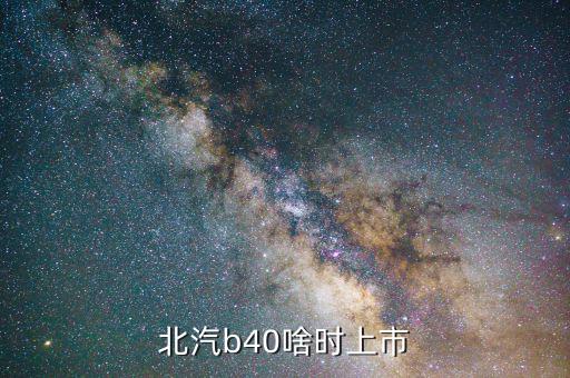 北汽集團(tuán)什么時候上市，北汽b40準(zhǔn)確上市時間
