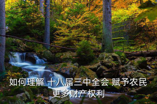 什么是農(nóng)民住房財產(chǎn)權(quán)，如何理解 十八屆三中全會 賦予農(nóng)民更多財產(chǎn)權(quán)利