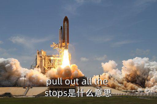 財政刺激是什么，pull out all the stops是什么意思