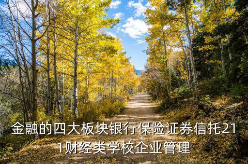 金融四大板塊是什么，金融一個有幾大板塊