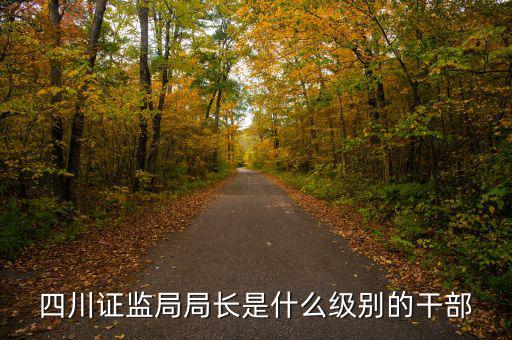 證監(jiān)會主席是什么級別，四川證監(jiān)局局長是什么級別的干部