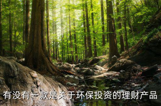 環(huán)保金融是什么，有沒有一款是關(guān)于環(huán)保投資的理財(cái)產(chǎn)品