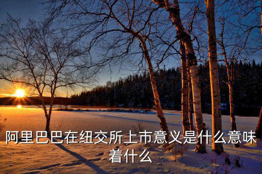 阿里巴巴在美國(guó)上市意味著什么，阿里巴巴在紐交所上市意義是什么意味著什么