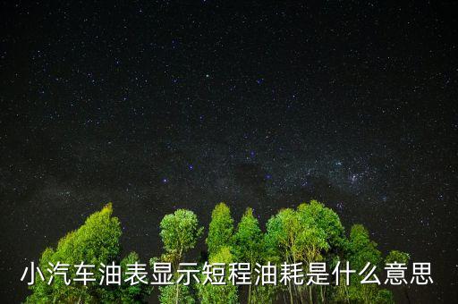 油耗顯示是指什么，請教專業(yè)人士瞬時油耗顯示是什么意思