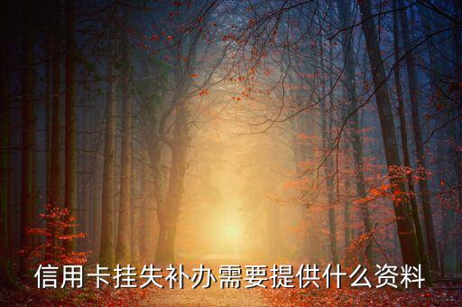信用卡掛失需要什么，銀行信用卡掛失要帶哪些東西啊