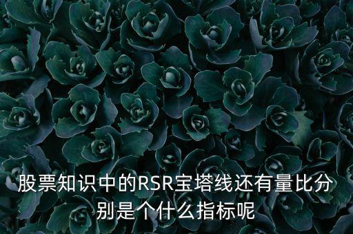 股票知識(shí)中的RSR寶塔線(xiàn)還有量比分別是個(gè)什么指標(biāo)呢