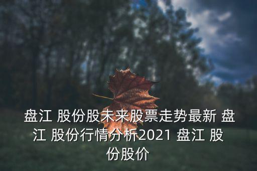  盤江 股份股未來股票走勢(shì)最新 盤江 股份行情分析2021 盤江 股份股價(jià)