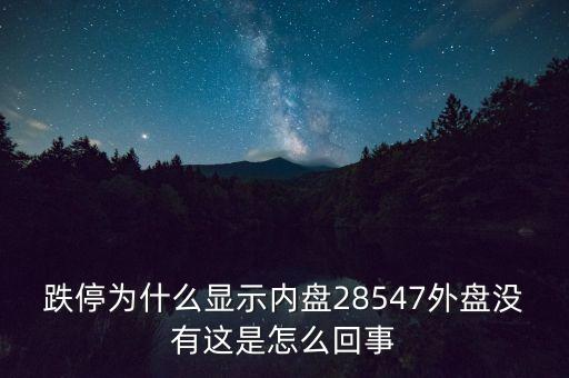 一字跌停內(nèi)盤(pán)為什么不是零，股票內(nèi)盤(pán)0是不是一天都是跌停
