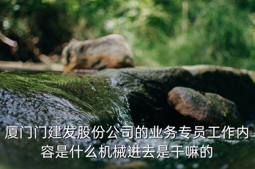 廈門門建發(fā)股份公司的業(yè)務專員工作內(nèi)容是什么機械進去是干嘛的