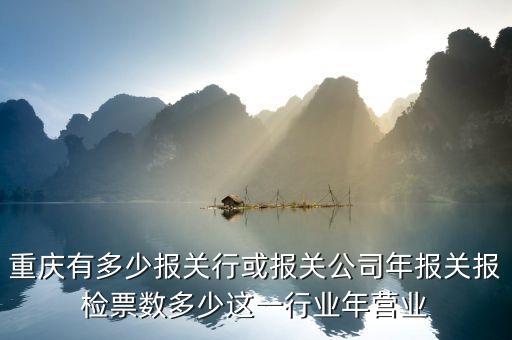 重慶中外運(yùn)老總叫什么，重慶有多少報(bào)關(guān)行或報(bào)關(guān)公司年報(bào)關(guān)報(bào)檢票數(shù)多少這一行業(yè)年?duì)I業(yè)