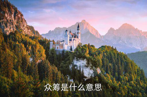 眾籌是什么意思啊，眾籌是什么意思
