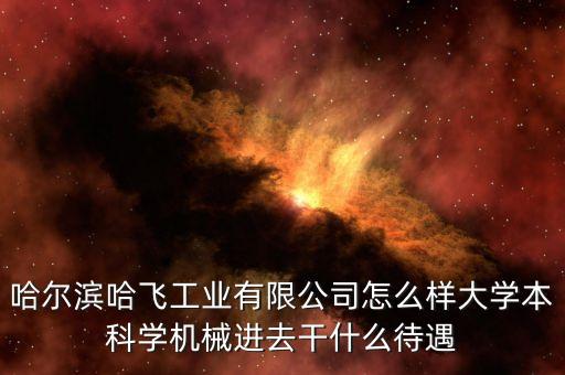 哈爾濱哈飛工業(yè)有限公司怎么樣大學(xué)本科學(xué)機械進(jìn)去干什么待遇