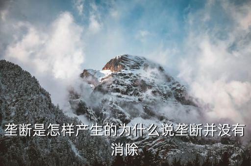 什么是壟斷，壟斷是怎樣產(chǎn)生的為什么說壟斷并沒有消除