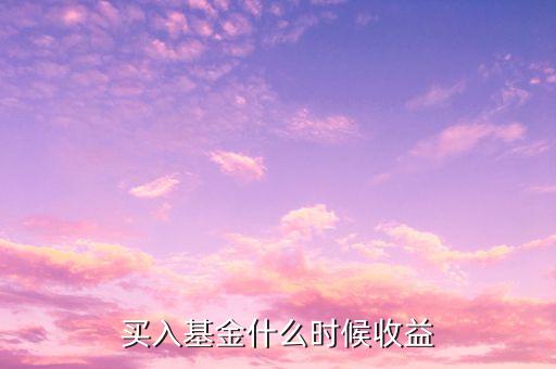 買基金什么時候有收益，基金買入啥時候收益