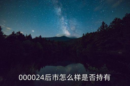 000024是什么行業(yè)，000024后市怎么樣是否持有
