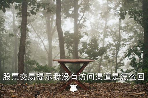 為什么股票賬戶沒有訪問渠道，信達證券賬戶說我沒有訪問渠道為什么 求解釋
