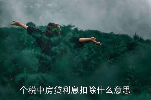 房貸利息抵扣個(gè)稅什么意思，個(gè)稅中房貸利息扣除什么意思
