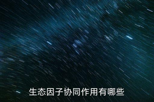 什么是生態(tài)協(xié)同，什么是協(xié)同作用