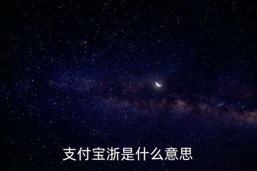 支付寶浙金額是什么意思，支付寶浙是什么意思