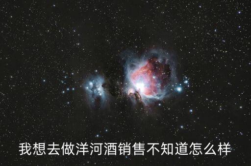 洋河業(yè)務(wù)員做什么，我想去做洋河酒銷(xiāo)售不知道怎么樣