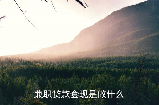 仁仁分期的兼職是什么，兼職貸款套現(xiàn)是做什么
