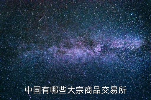 國內(nèi)有什么商品交易所，中國的商品交易所都有那幾家
