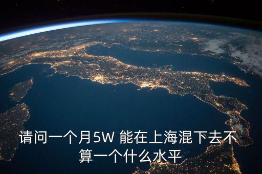 月薪五萬上海什么水平，月薪5萬在上海算不算高薪