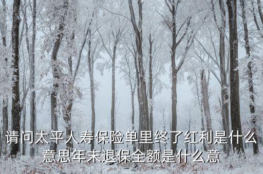 年末退保金是什么意思，年度末退?？偫媸裁匆馑?/></a></span><span id=