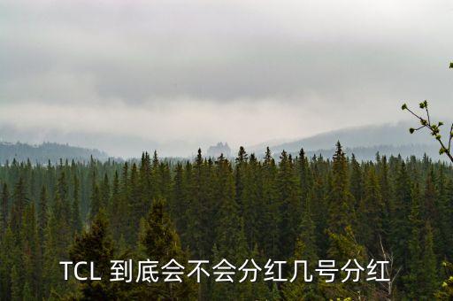 tcl什么時候分紅，TCL 到底會不會分紅幾號分紅